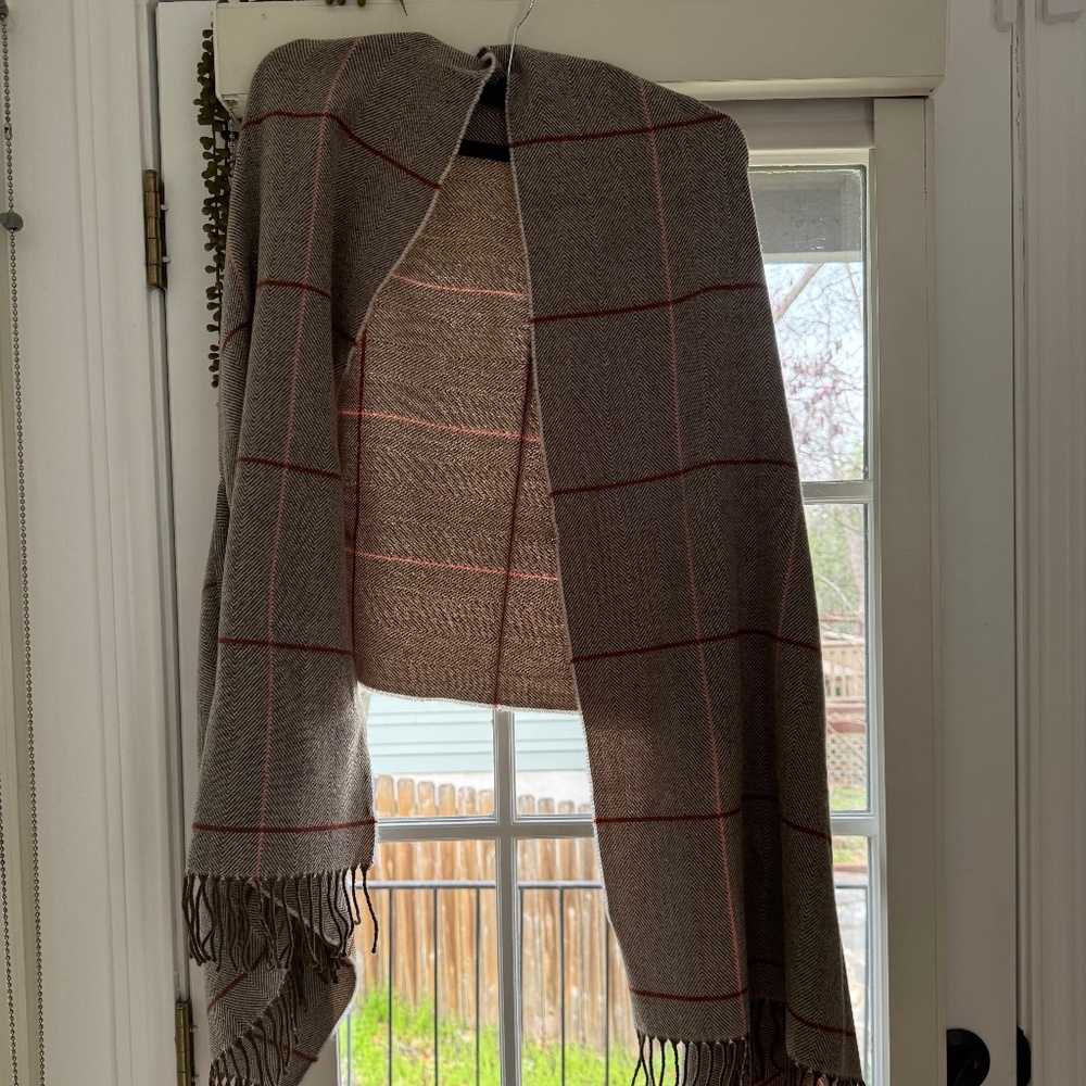 Madewell Flannel Plaid Cape Scarf